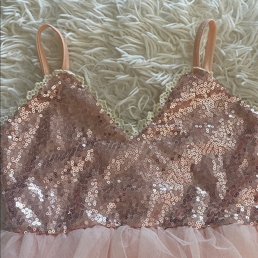 Sparkly Pink Sequin and Tulle Dress